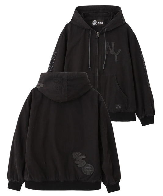 皮革貼片 DUCK HOOD JACKET 夾克