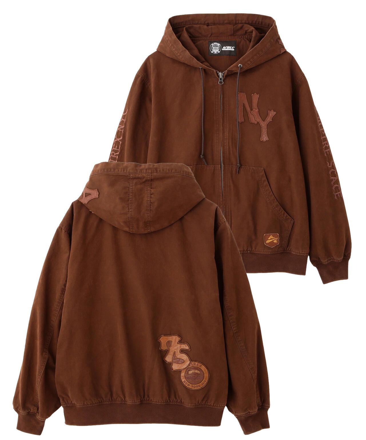 皮革貼片 DUCK HOOD JACKET 夾克