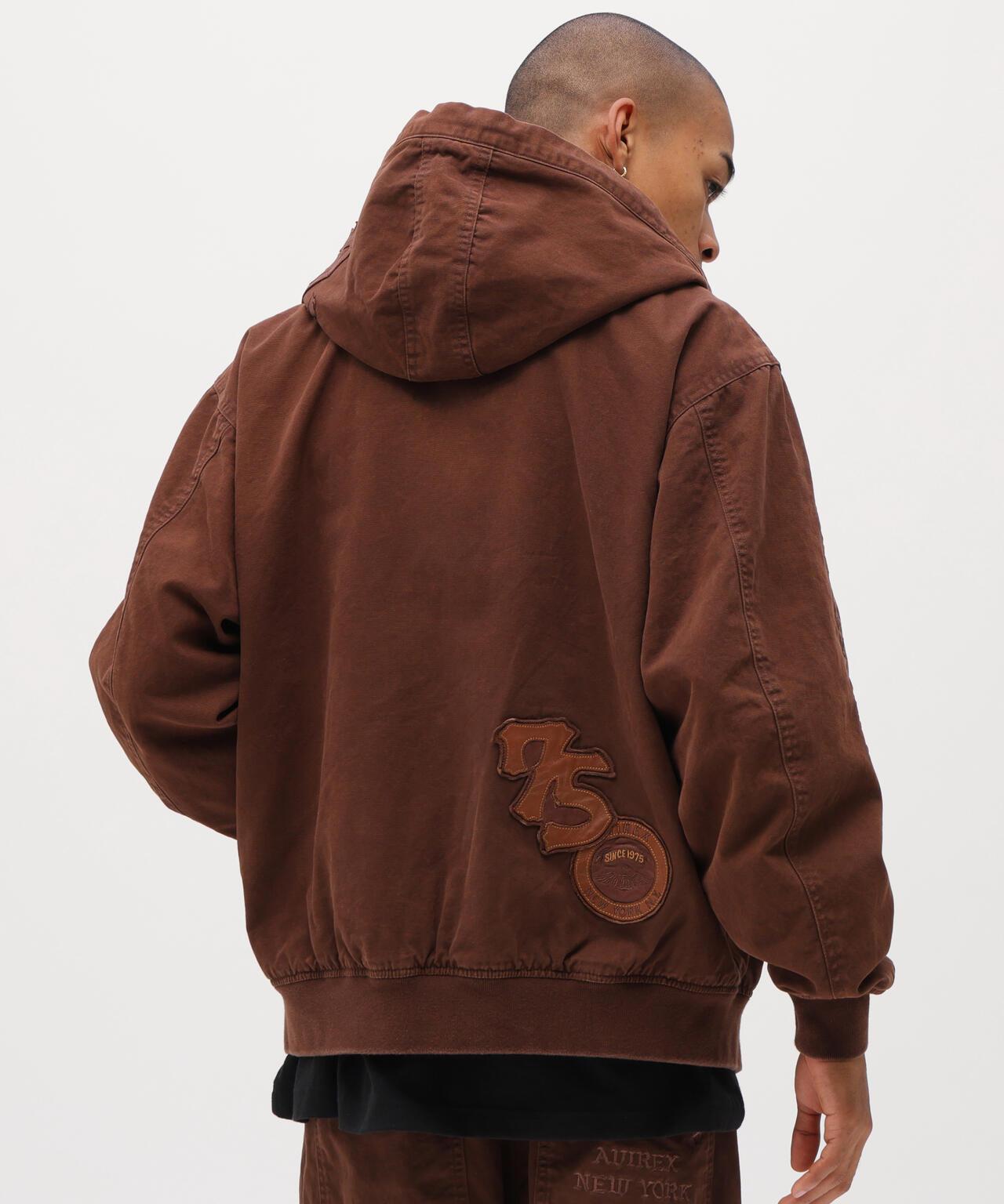 皮革貼片 DUCK HOOD JACKET 夾克