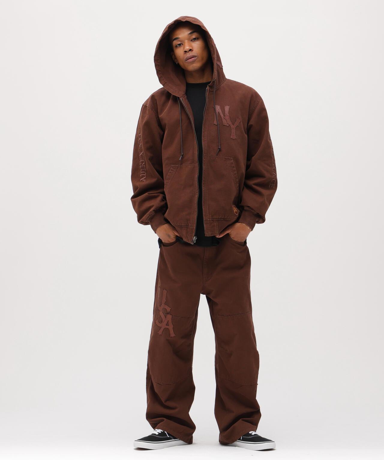 皮革貼片 DUCK HOOD JACKET 夾克