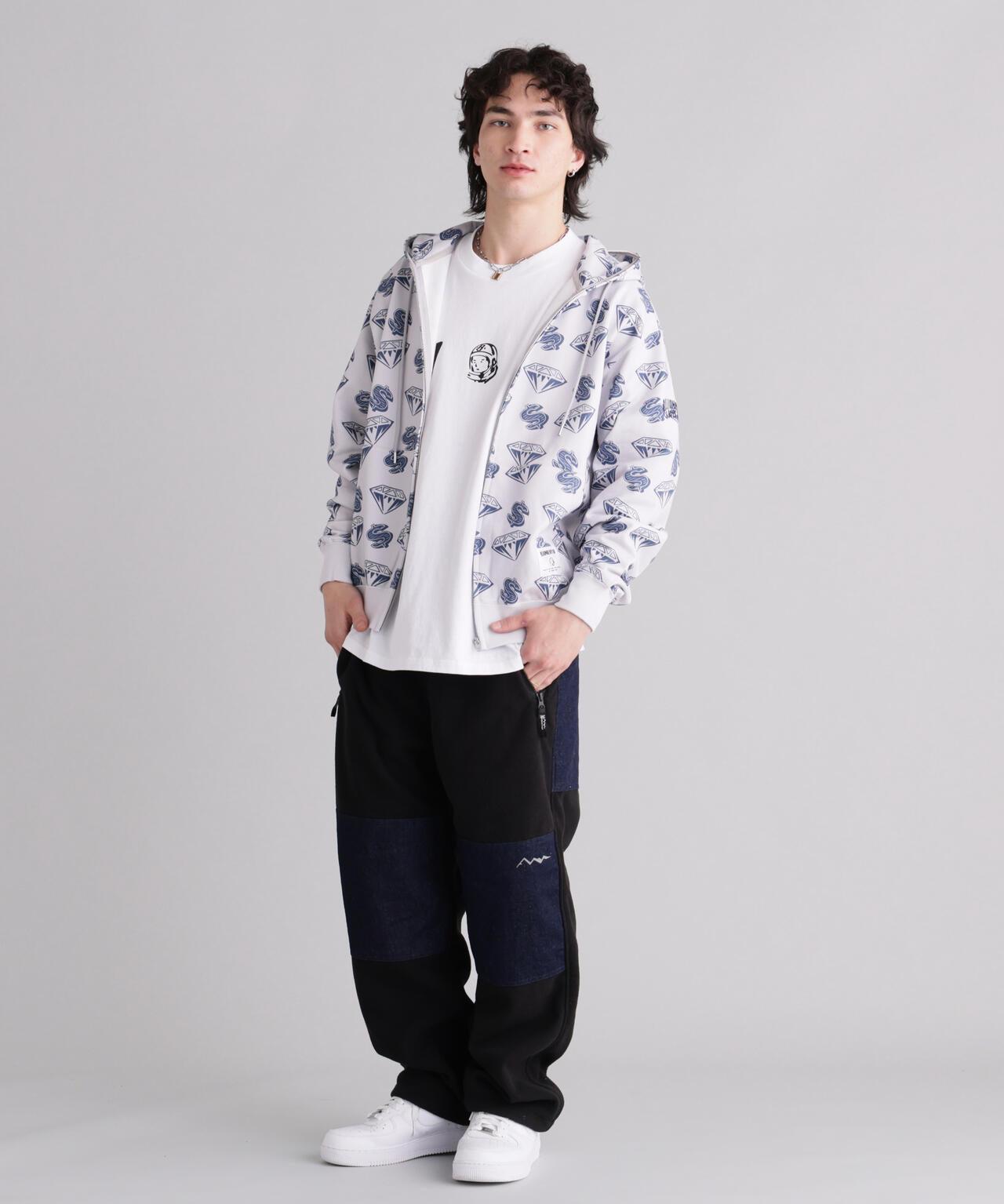 MANASTASH × BILLION《AIR》E BOYS CLUB ビリオネア・ボーイズ・クラブ 刺繡Logo拉鍊連帽衛衣