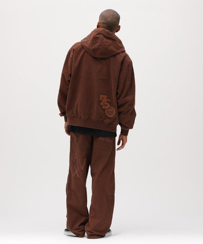 皮革貼片 DUCK HOOD JACKET 夾克
