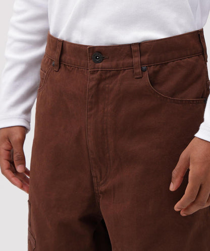 LEATHER PATCH DUCK DOUBLE KNEE PANTS