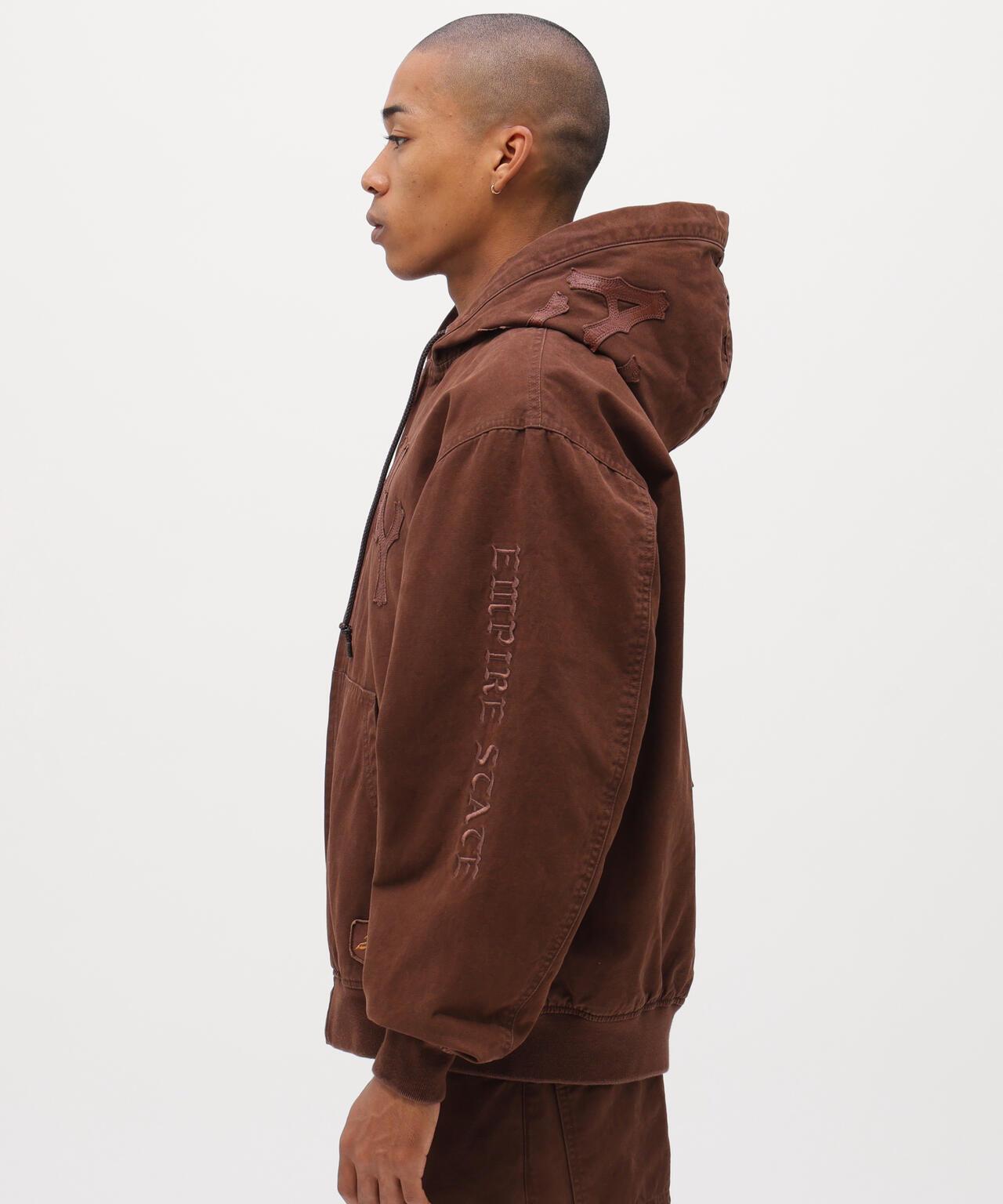 皮革貼片 DUCK HOOD JACKET 夾克