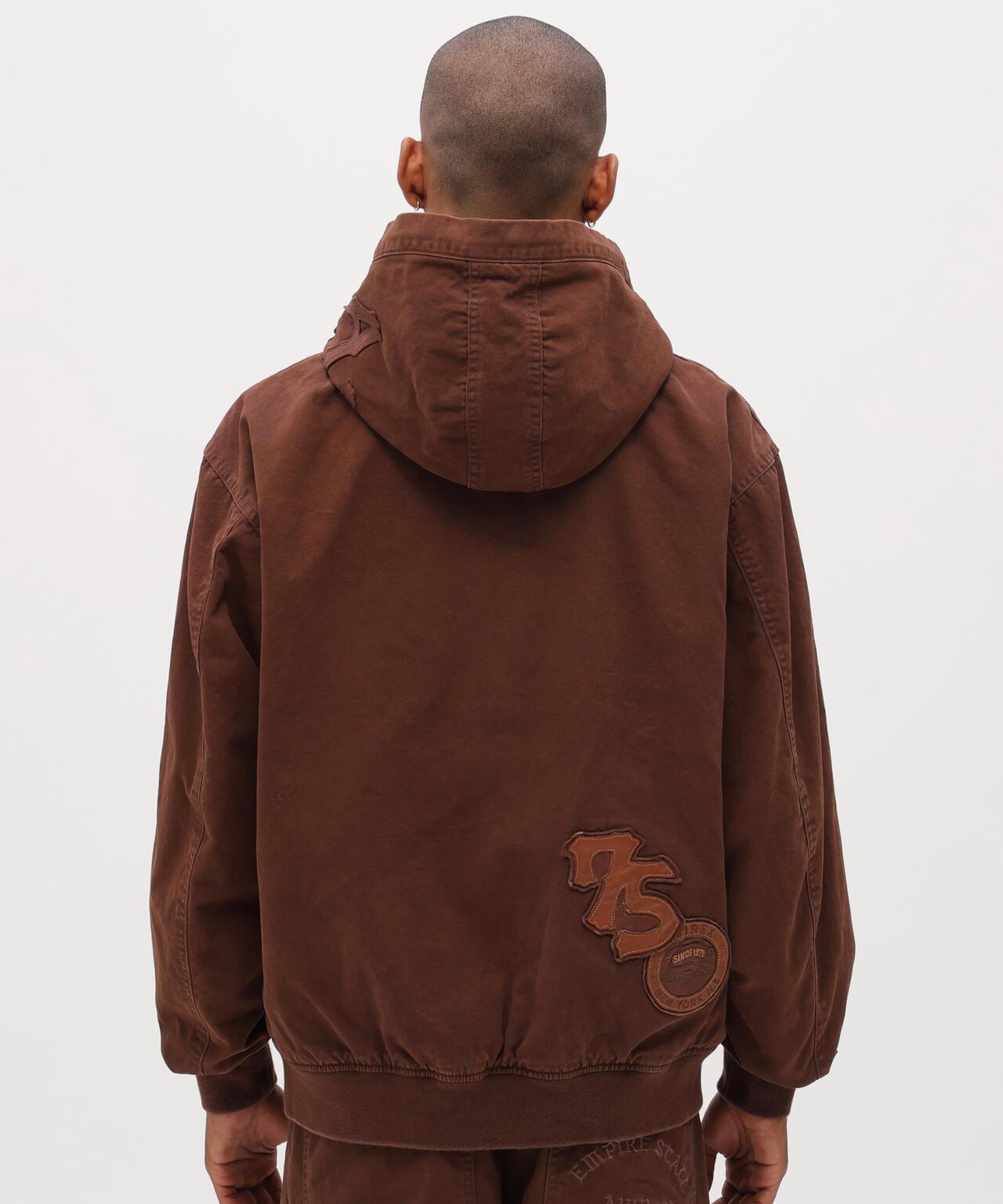 皮革貼片 DUCK HOOD JACKET 夾克