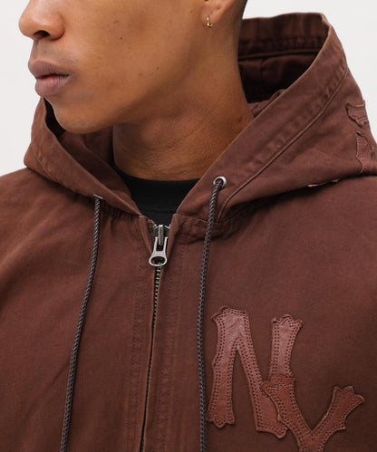 皮革貼片 DUCK HOOD JACKET 夾克