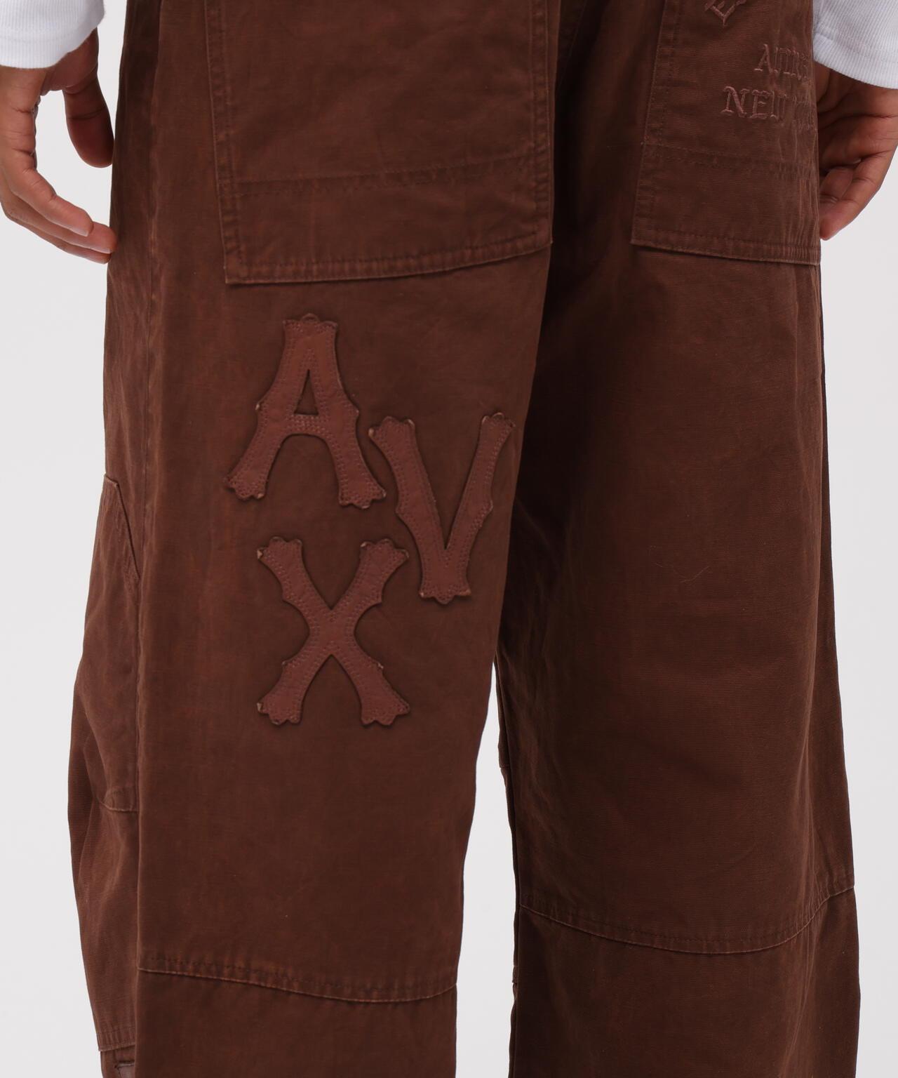LEATHER PATCH DUCK DOUBLE KNEE PANTS