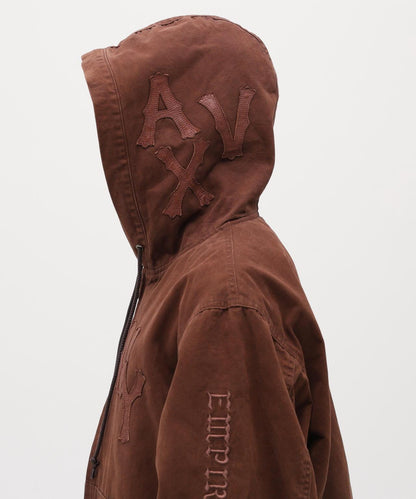 皮革貼片 DUCK HOOD JACKET 夾克