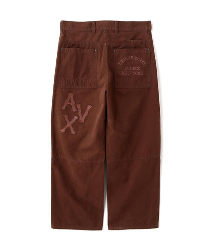LEATHER PATCH DUCK DOUBLE KNEE PANTS