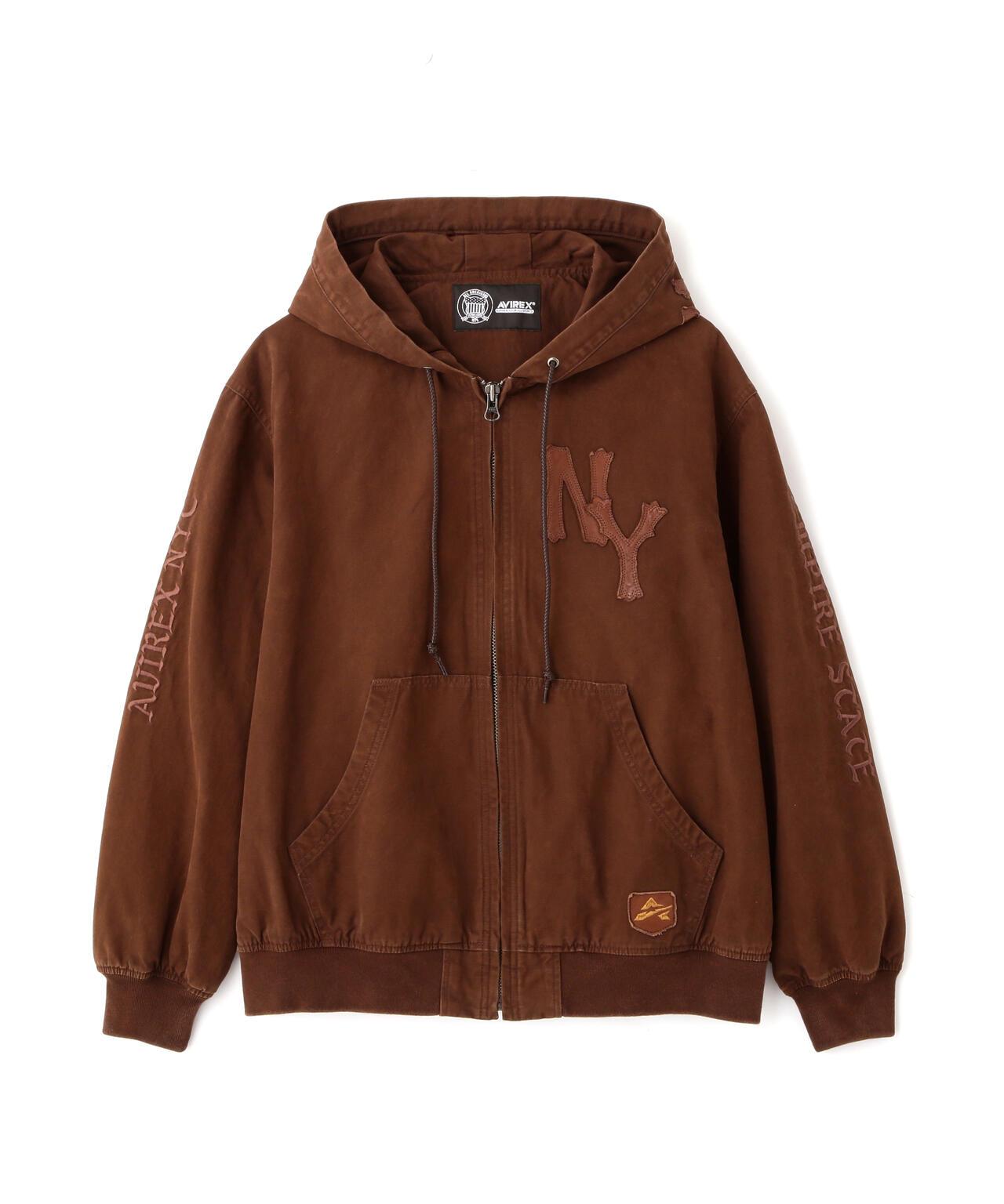 皮革貼片 DUCK HOOD JACKET 夾克