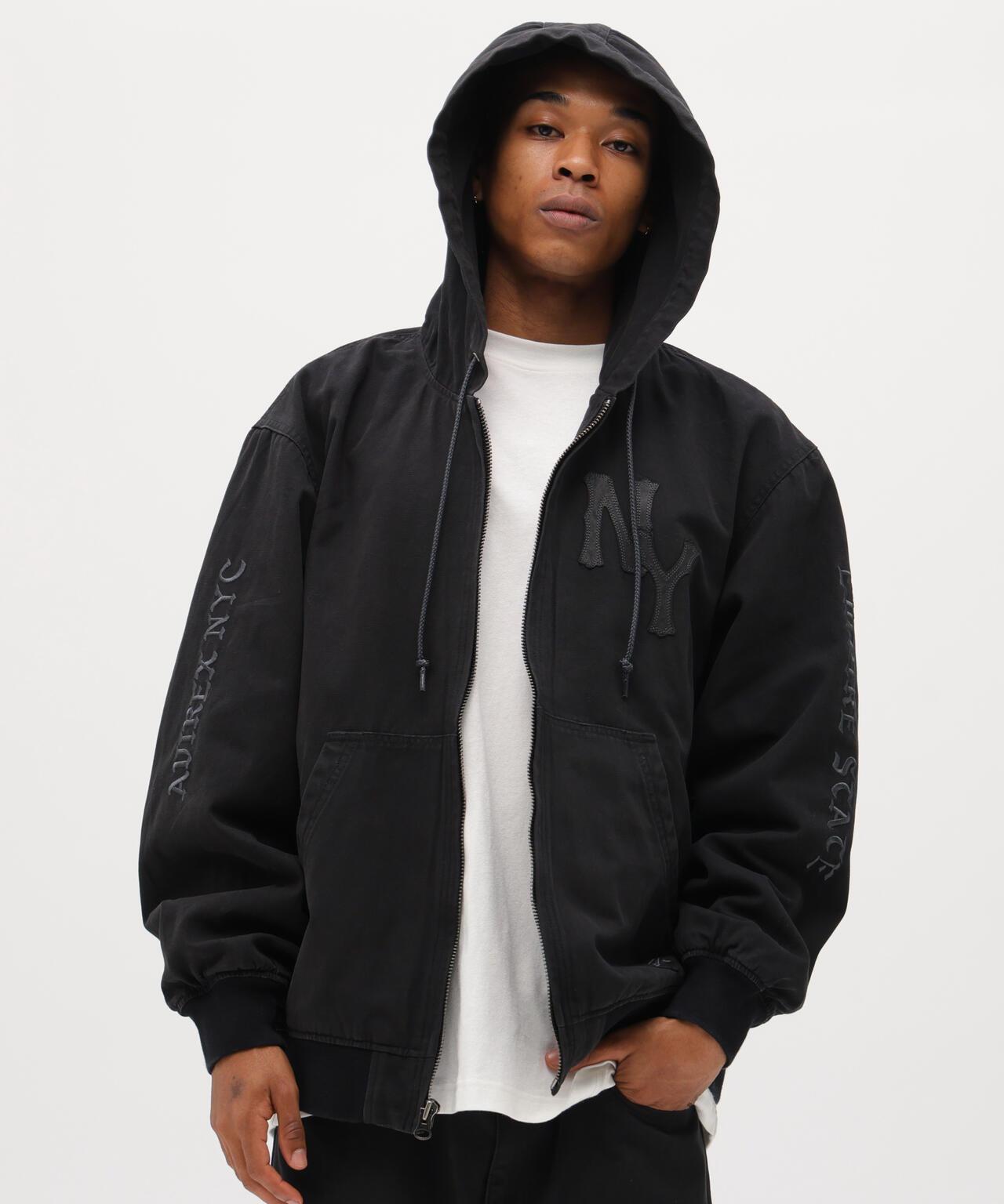 皮革貼片 DUCK HOOD JACKET 夾克