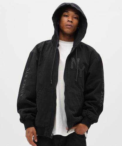 皮革貼片 DUCK HOOD JACKET 夾克