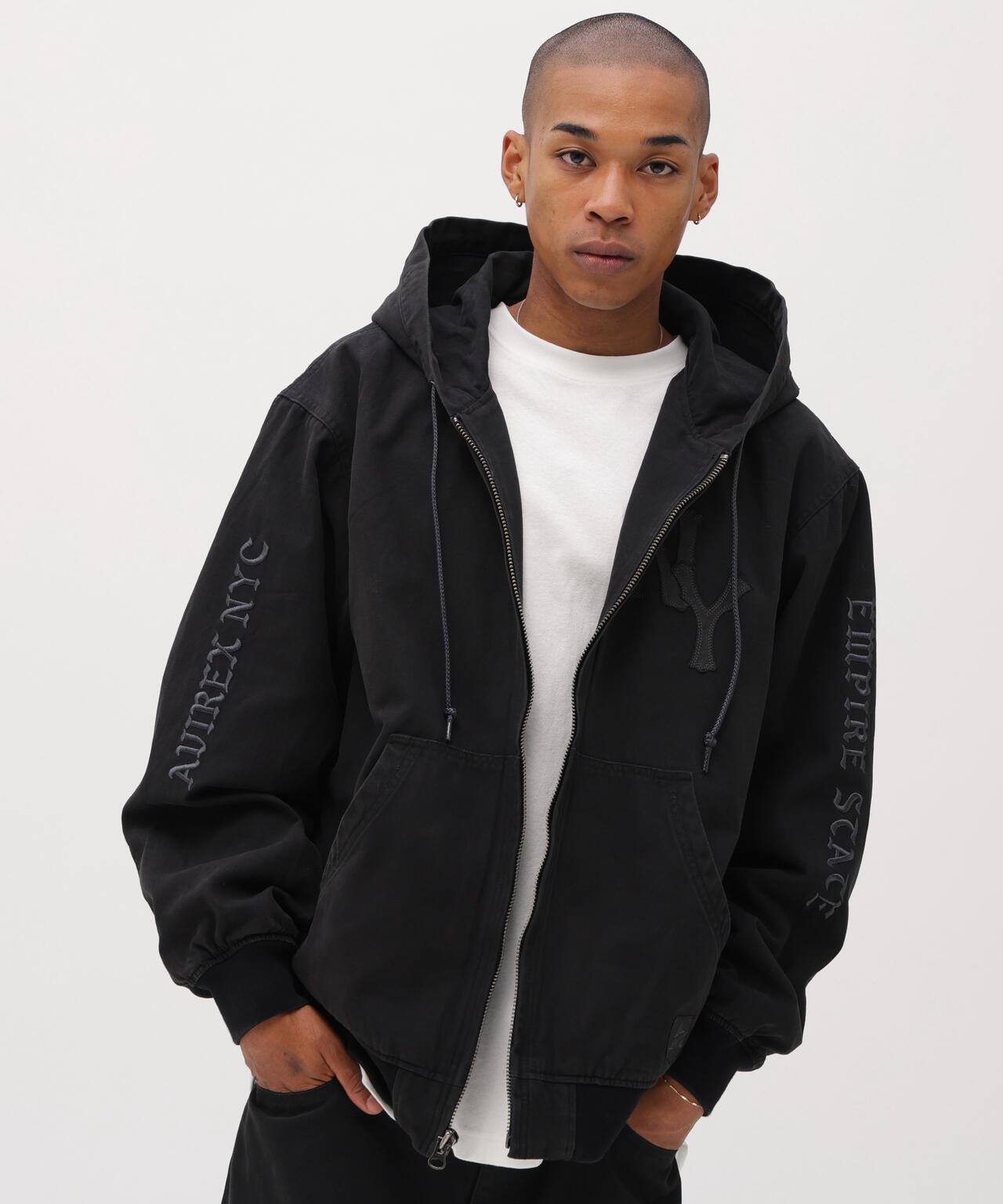 皮革貼片 DUCK HOOD JACKET 夾克