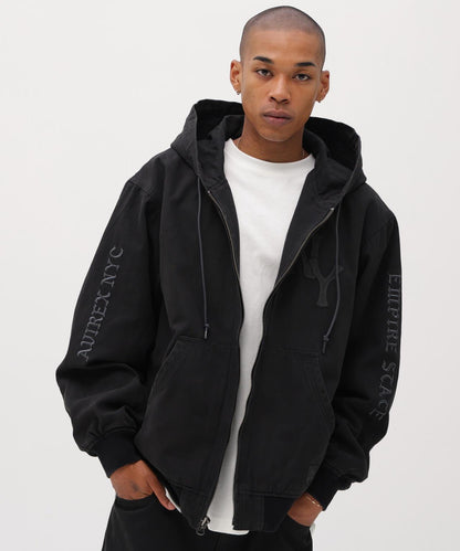 皮革貼片 DUCK HOOD JACKET 夾克
