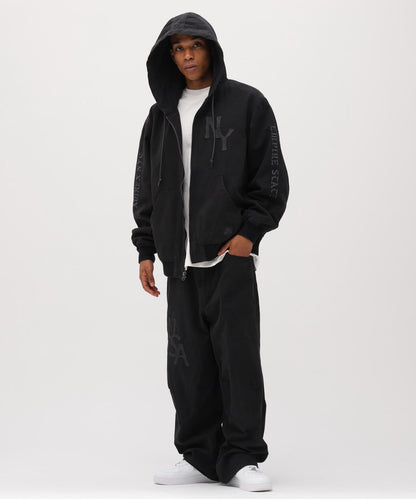 皮革貼片 DUCK HOOD JACKET 夾克