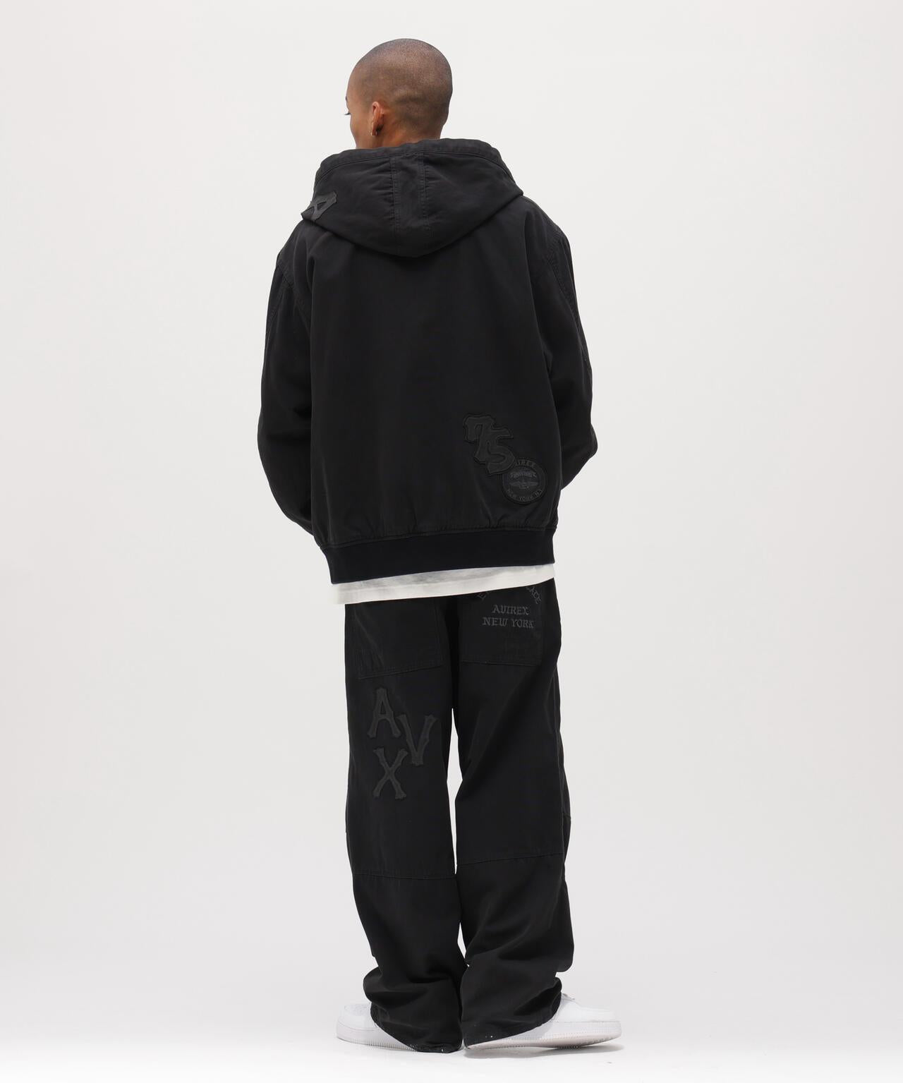 皮革貼片 DUCK HOOD JACKET 夾克
