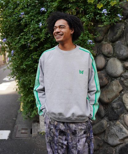 棉質針織圓領上衣 TRACK CREW NECK - COTTON JERSEY