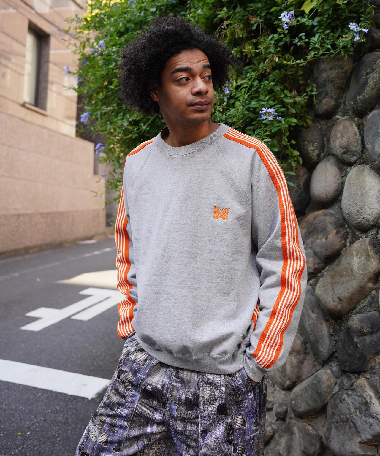 棉質針織圓領上衣 TRACK CREW NECK - COTTON JERSEY