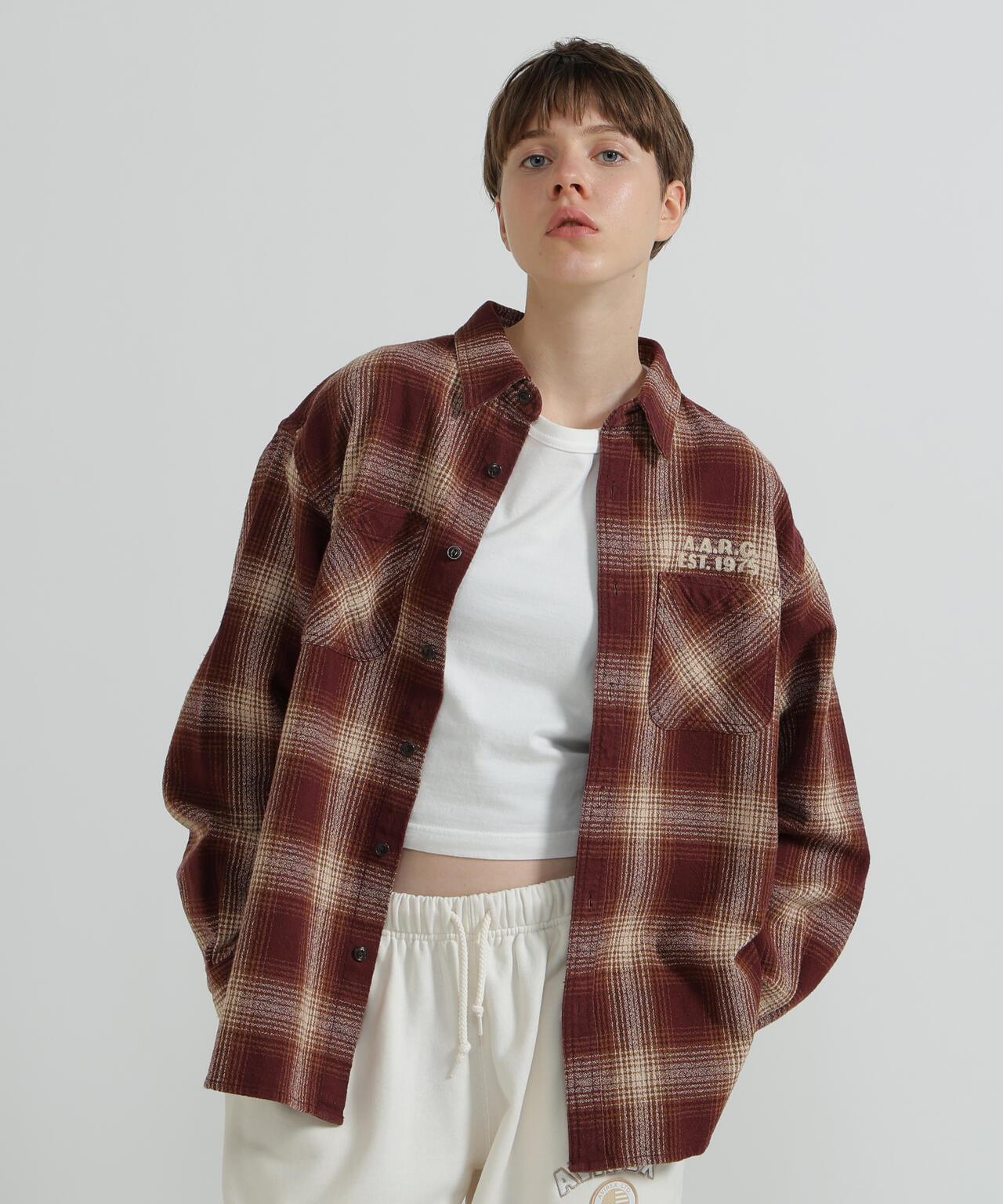 OMBRE CHECK SHIRT 漸變格紋襯衫
