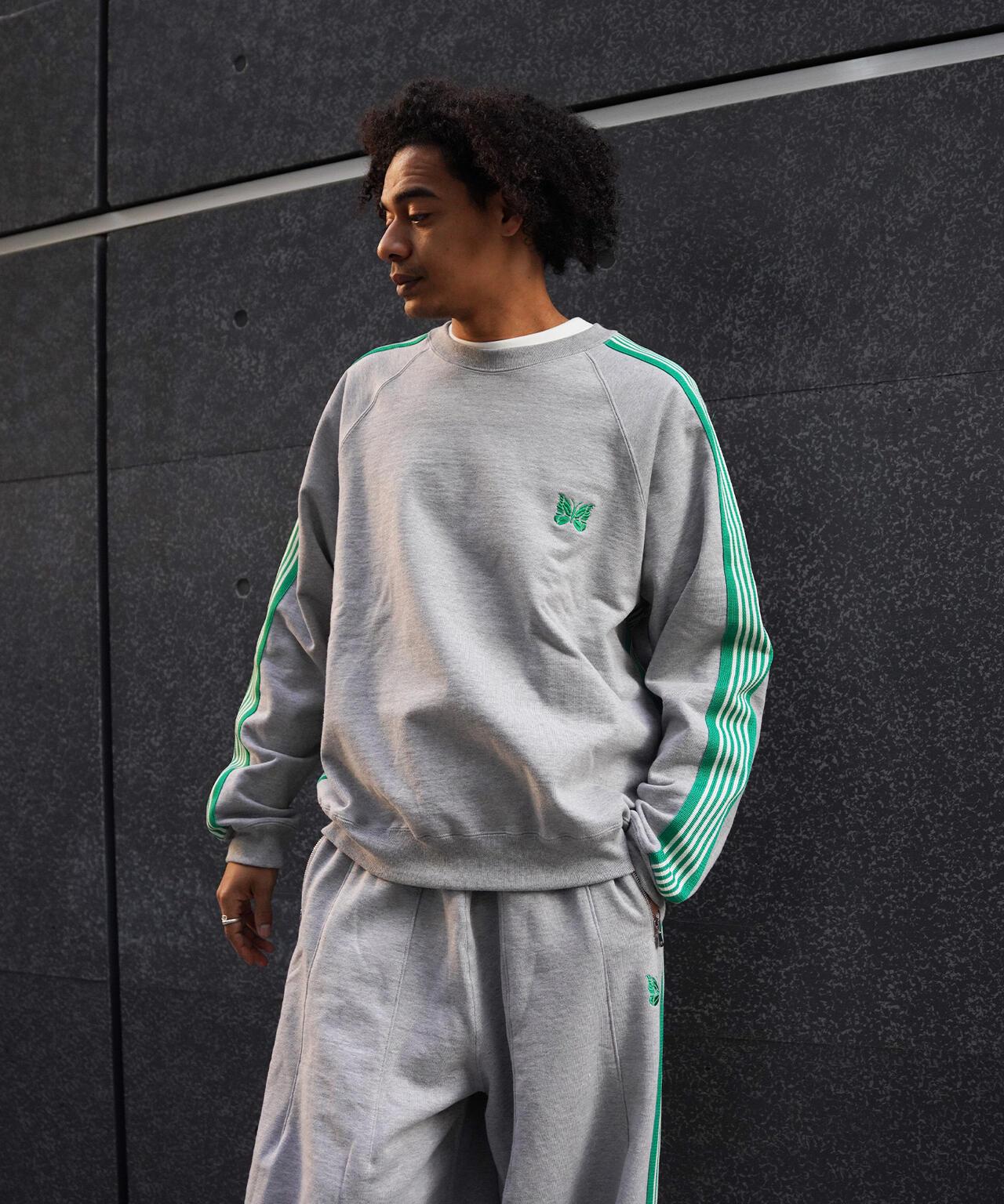 棉質針織圓領上衣 TRACK CREW NECK - COTTON JERSEY