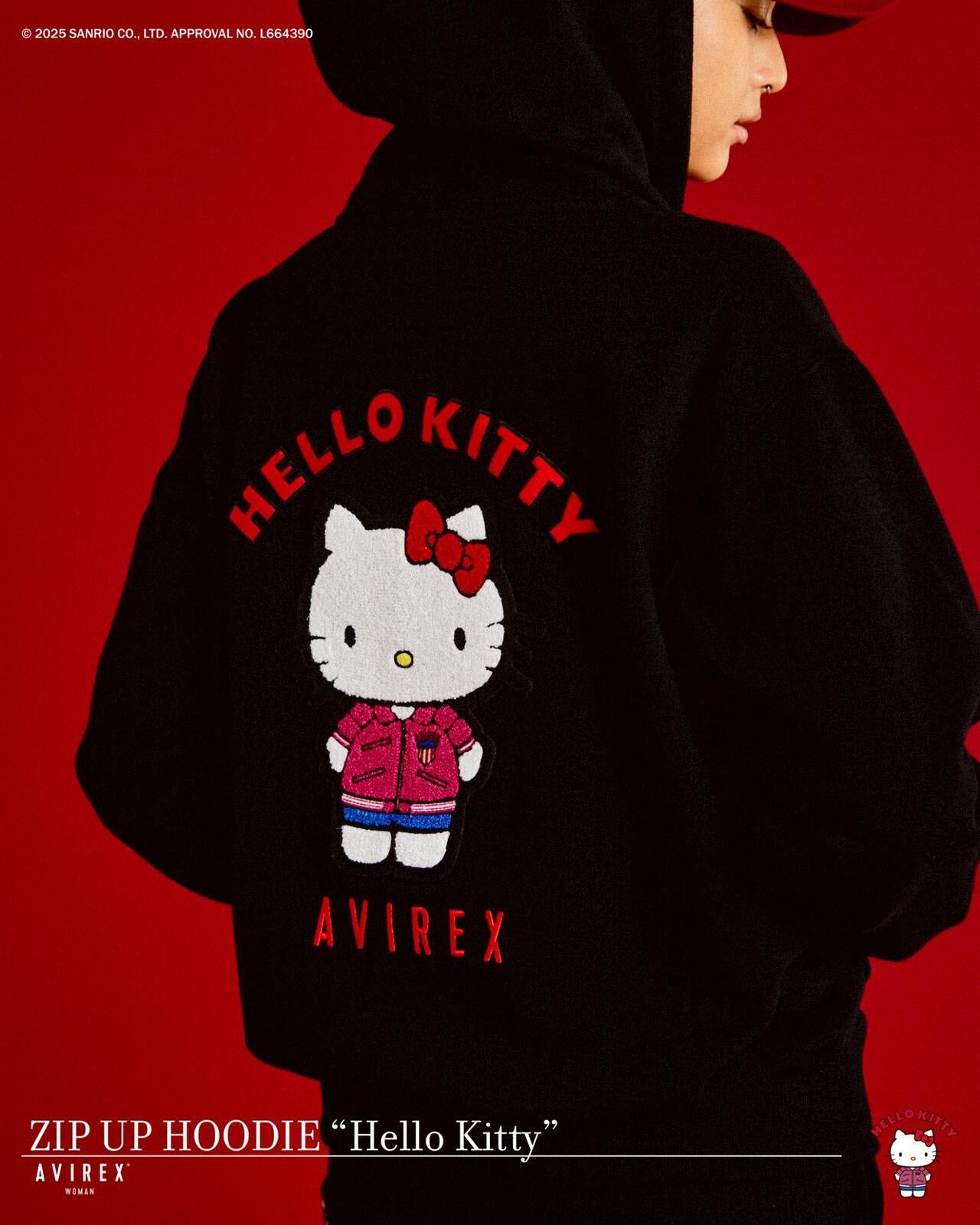 AVIREX×HELLO KITTY（凱蒂貓） 連帽衛衣