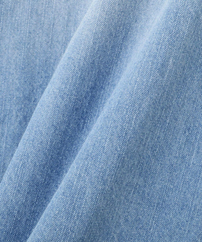 WOMAN DENIM SHIRT WITH GRAFFITI PRINT 牛仔襯衫
