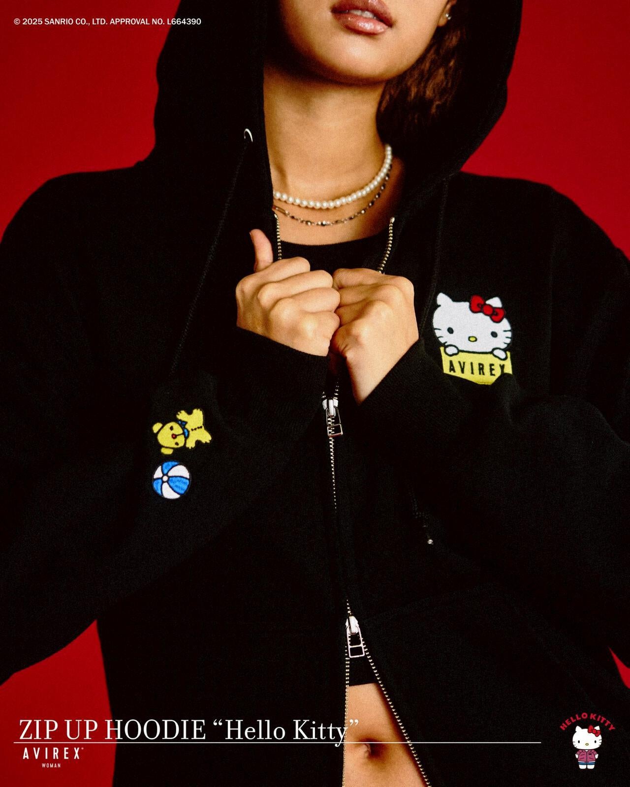 AVIREX×HELLO KITTY（凱蒂貓） 連帽衛衣