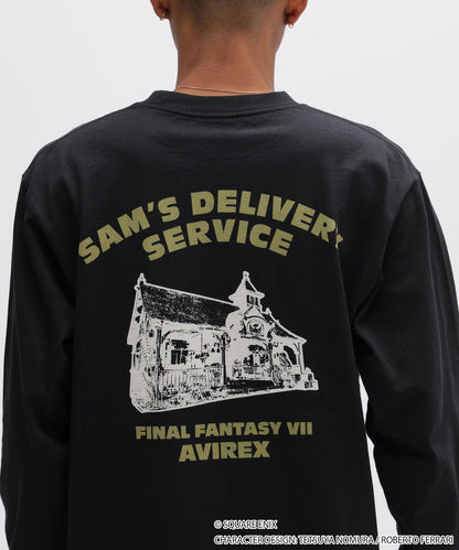 AVIREX × FINAL FANTASY VII REMAKE（最終幻想7 重製版） 長袖T恤 ”SAM'S DELIVERYSERVICE”