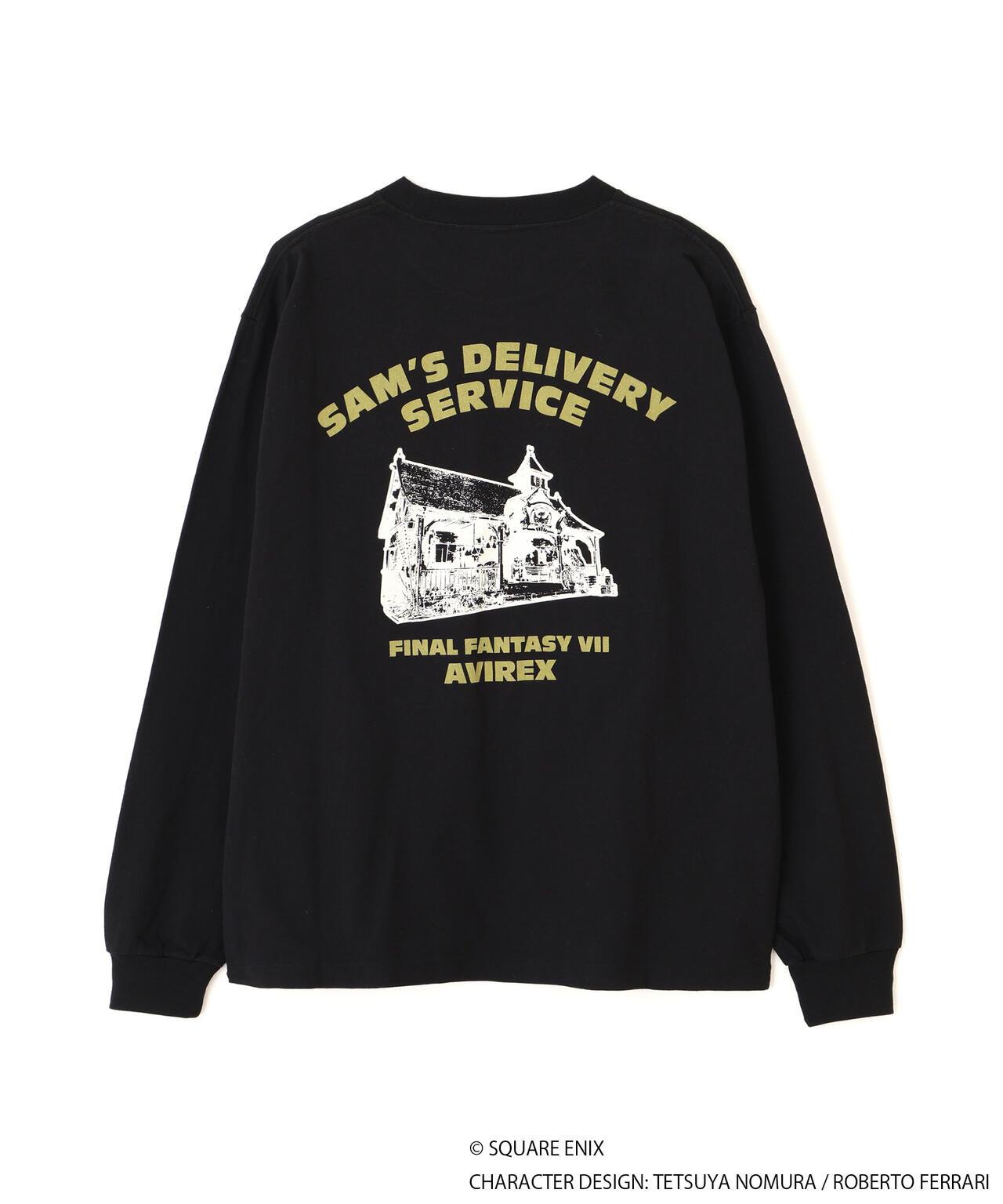 AVIREX × FINAL FANTASY VII REMAKE（最終幻想7 重製版） 長袖T恤 ”SAM'S DELIVERYSERVICE”