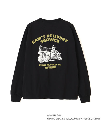 AVIREX × FINAL FANTASY VII REMAKE（最終幻想7 重製版） 長袖T恤 ”SAM'S DELIVERYSERVICE”