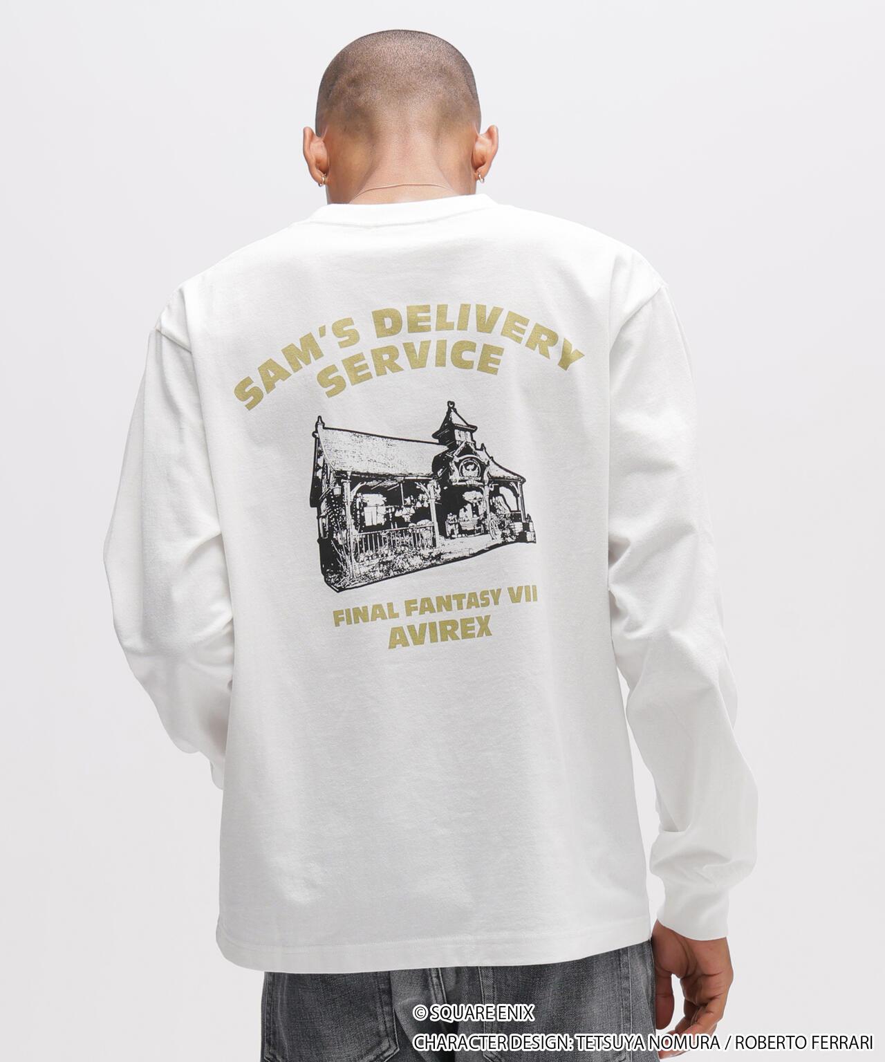 AVIREX × FINAL FANTASY VII REMAKE（最終幻想7 重製版） 長袖T恤 ”SAM'S DELIVERYSERVICE”