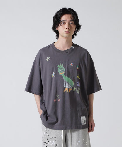塗鴉圖案 T恤 Maison MIHARAYASUHIRO LEON KIDS DOODLE TEE BLACK