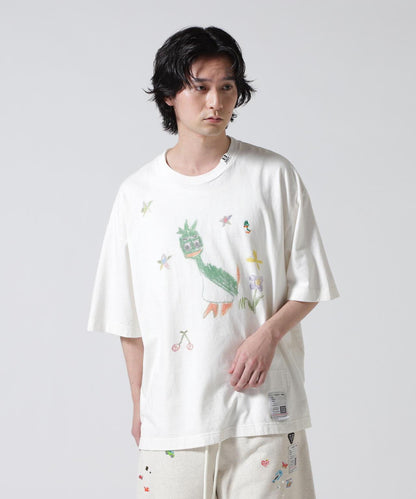塗鴉圖案 T恤 Maison MIHARAYASUHIRO LEON KIDS DOODLE TEE BLACK