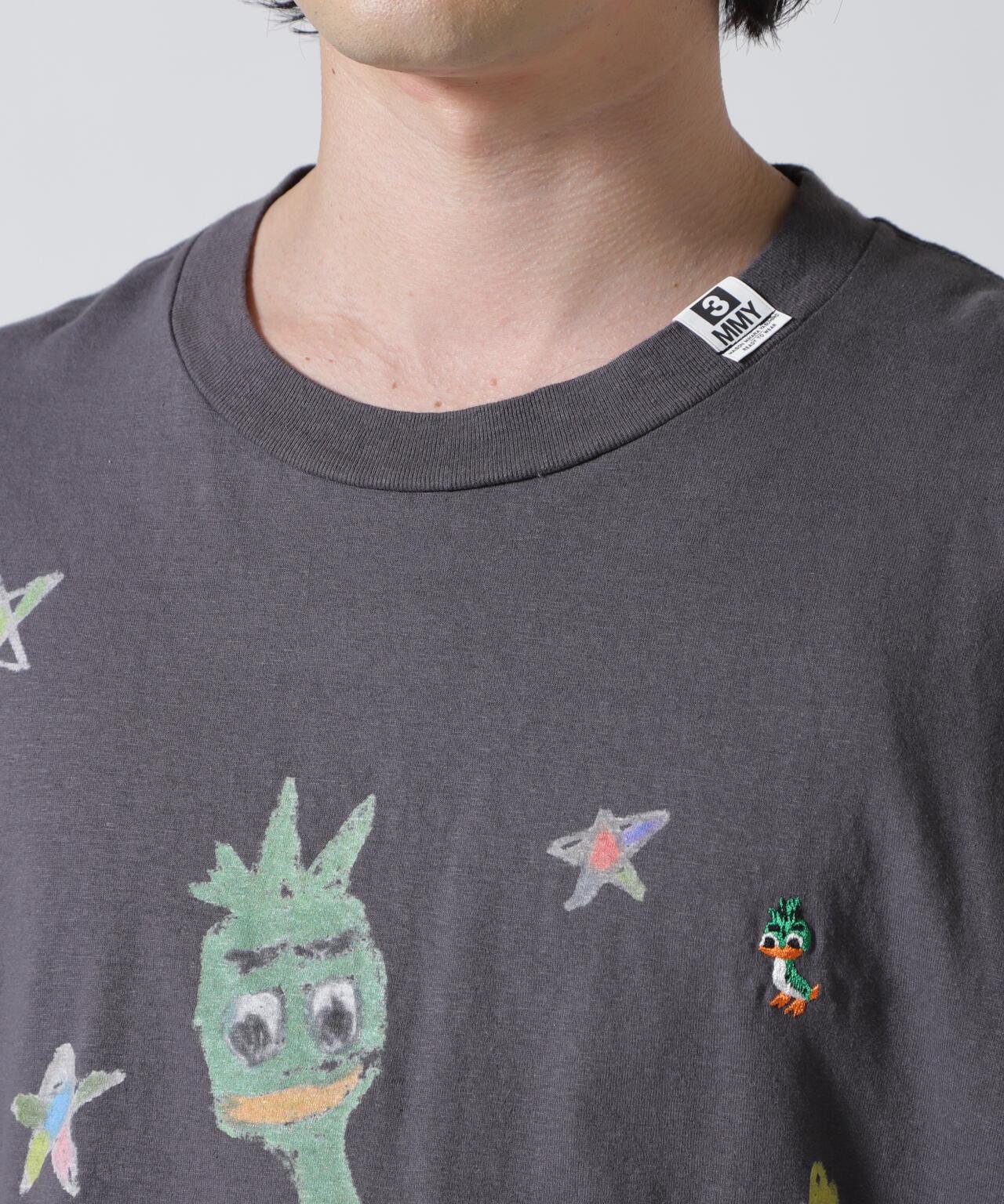 塗鴉圖案 T恤 Maison MIHARAYASUHIRO LEON KIDS DOODLE TEE BLACK