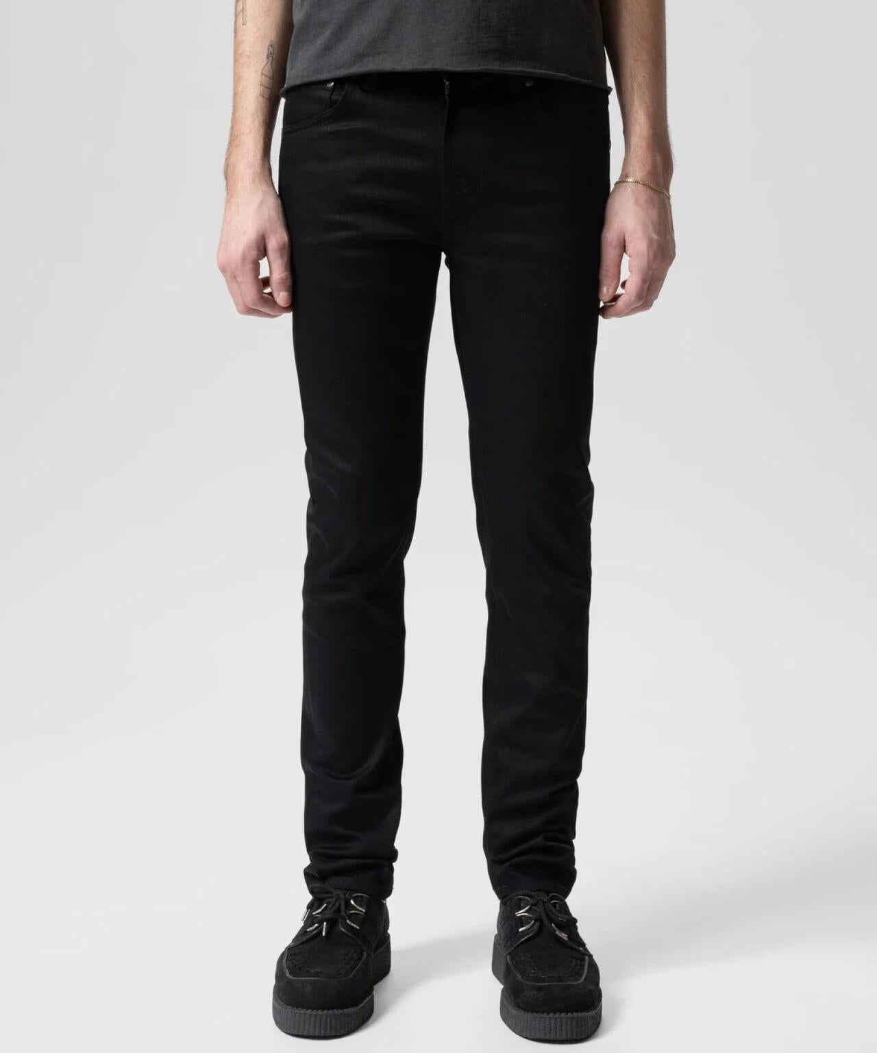 NUDIE JEANS ヌーディージーンズ LEAN DEAN DRY EVER BLACK 牛仔褲