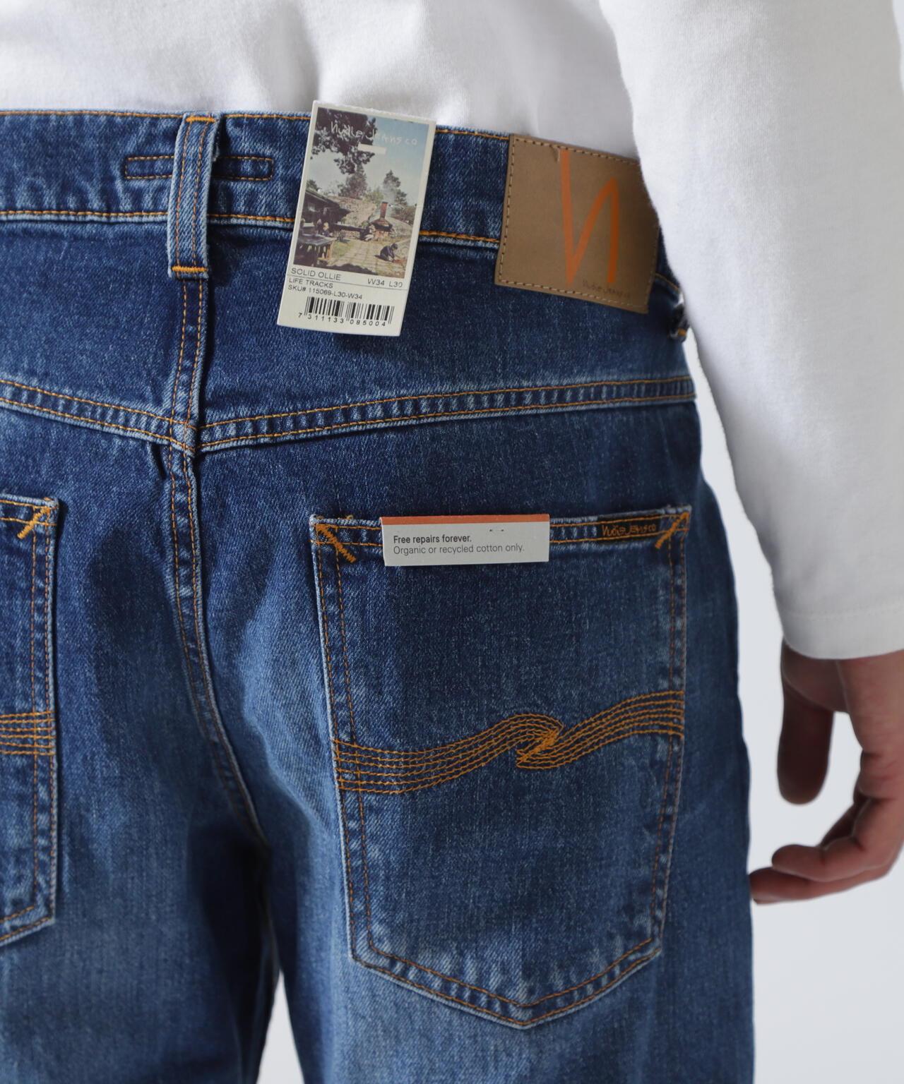NUDIE JEANS Solid Ollie Life Tracks 牛仔褲