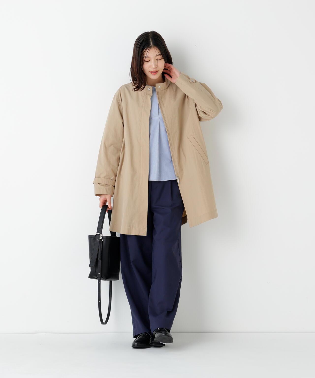 《マルチサイズ / UVカット・接觸冷感》 微闊腿 乾爽觸感牛津布 褲子