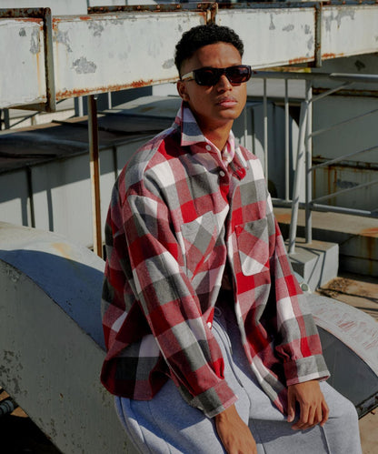 B omnivore BLOCK CHECK SHIRTS 方塊格襯衫