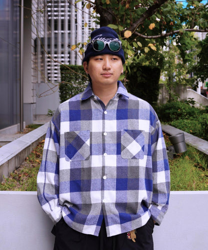 B omnivore BLOCK CHECK SHIRTS 方塊格襯衫
