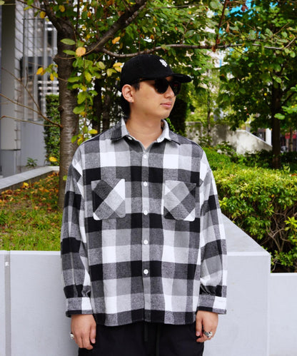 B omnivore BLOCK CHECK SHIRTS 方塊格襯衫