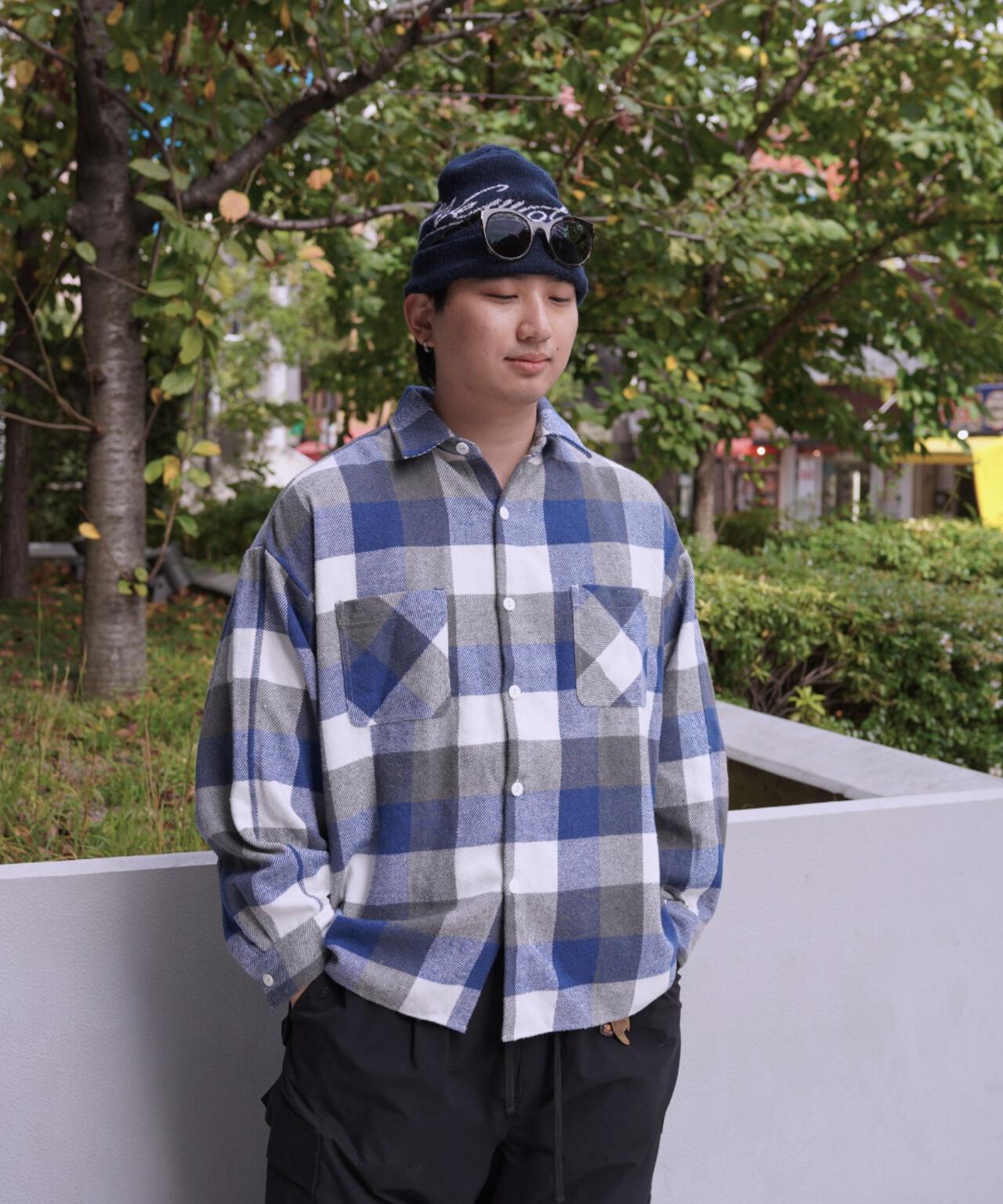 B omnivore BLOCK CHECK SHIRTS 方塊格襯衫