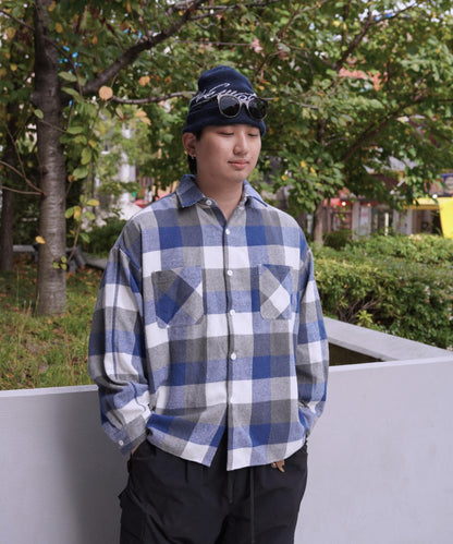 B omnivore BLOCK CHECK SHIRTS 方塊格襯衫