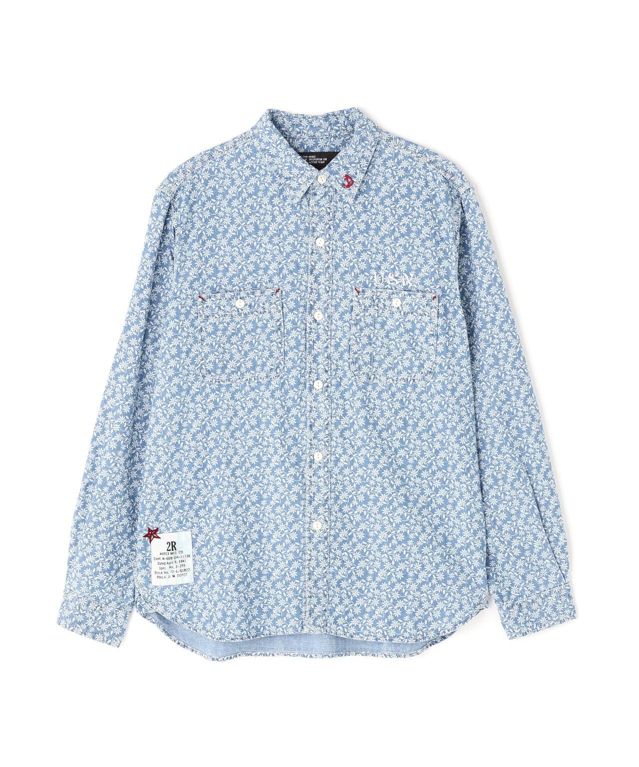 FLORAL PATTERN WORK L/S SHIRT