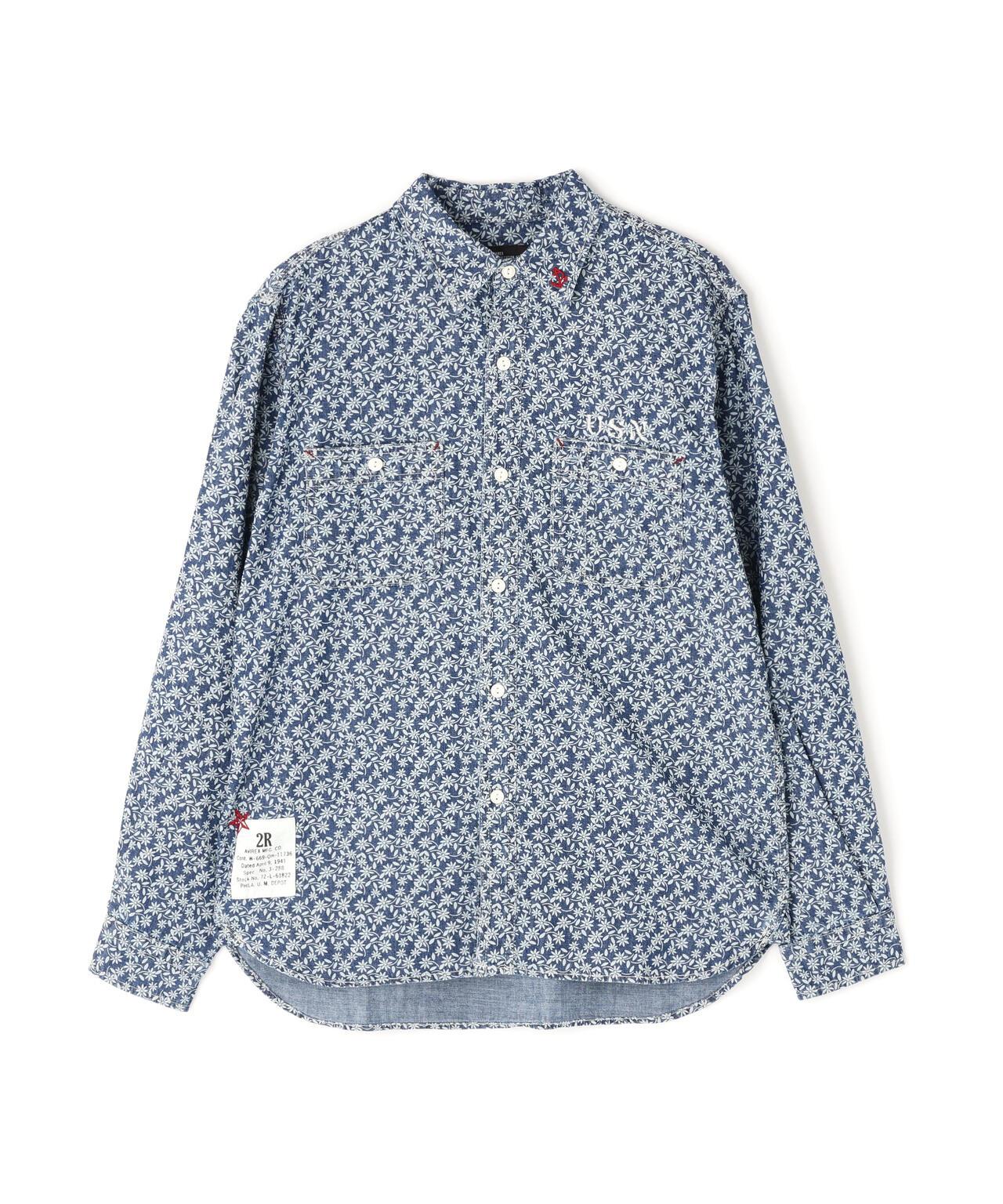 FLORAL PATTERN WORK L/S SHIRT