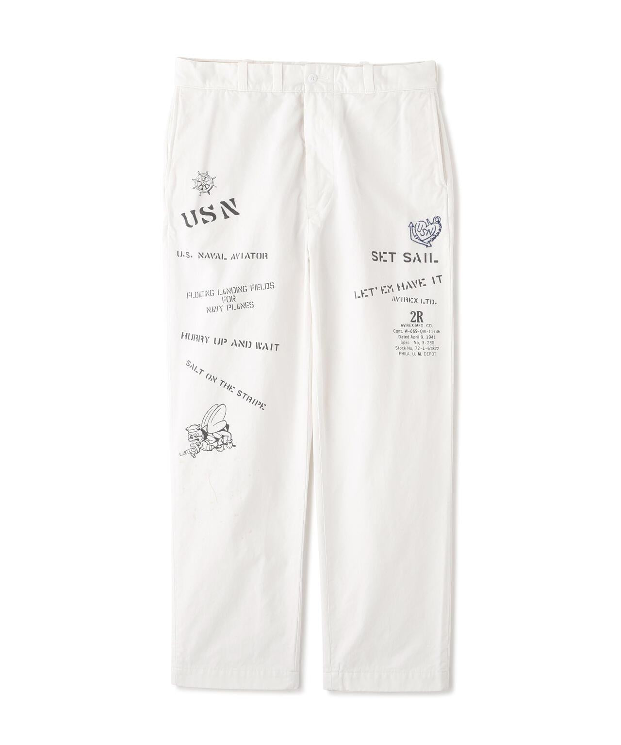 AGED LOOK STENCIL CHINO 做舊 模板印花 休閒褲