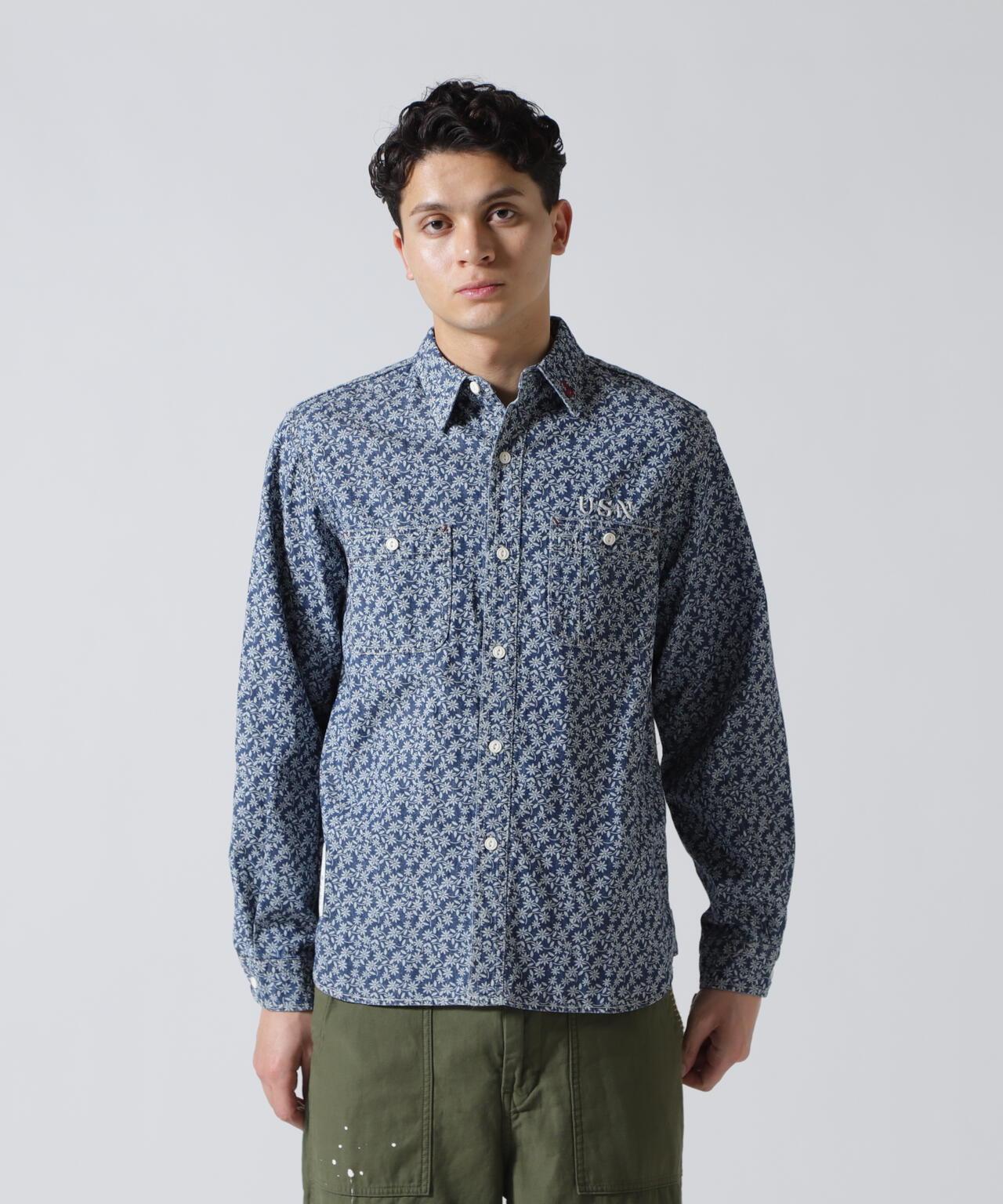 FLORAL PATTERN WORK L/S SHIRT