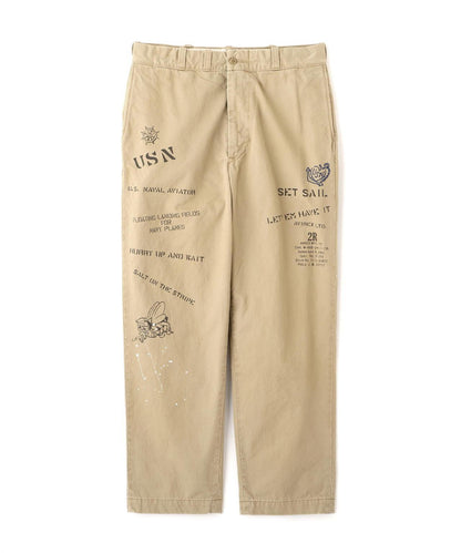 AGED LOOK STENCIL CHINO 做舊 模板印花 休閒褲