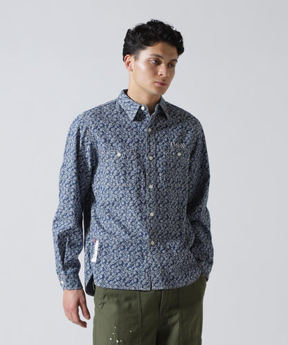 FLORAL PATTERN WORK L/S SHIRT