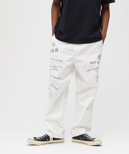 AGED LOOK STENCIL CHINO 做舊 模板印花 休閒褲