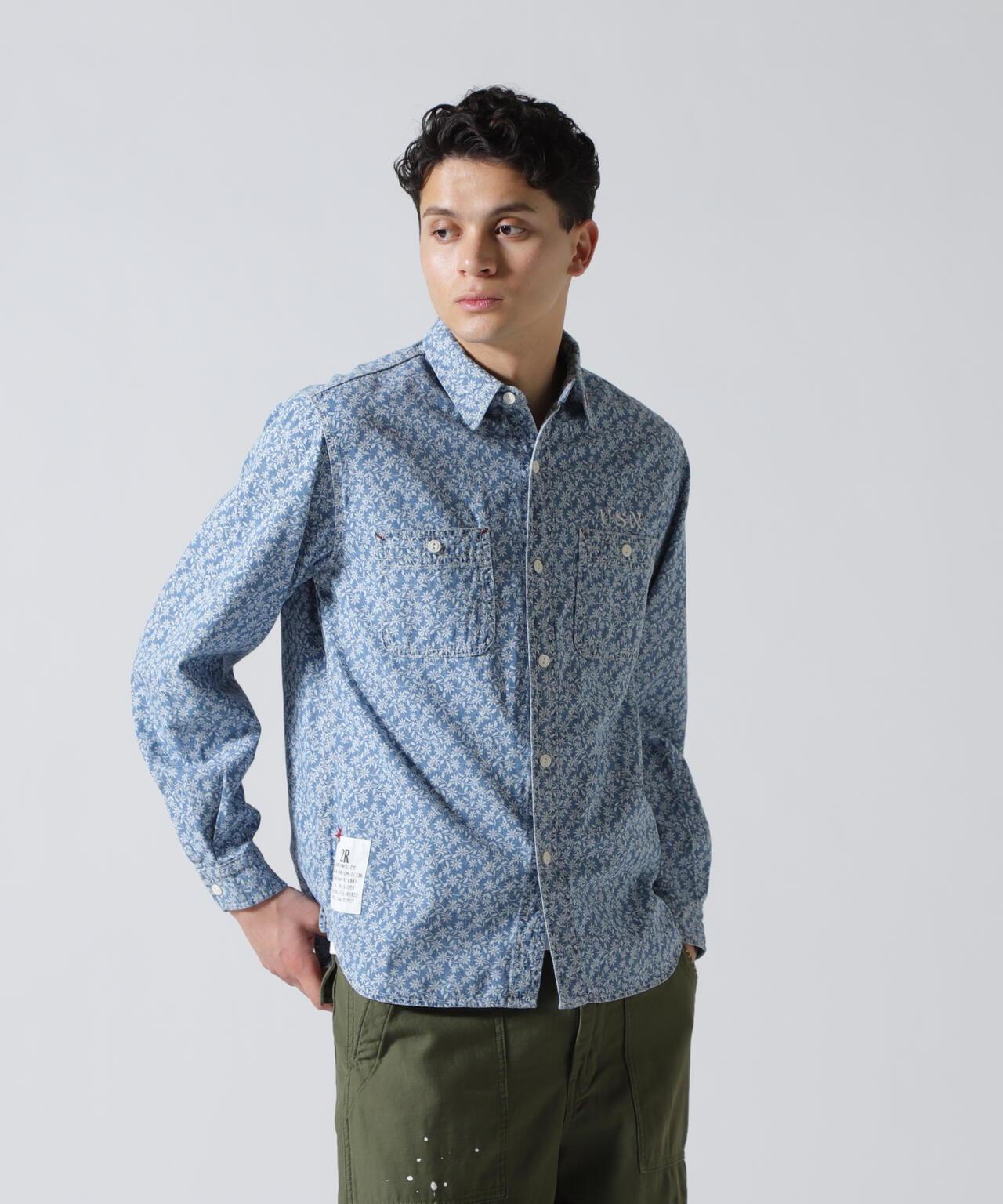 FLORAL PATTERN WORK L/S SHIRT